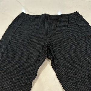 J Jill, blk/gray checked, EUC, size 6, elastic waist, slim legs.